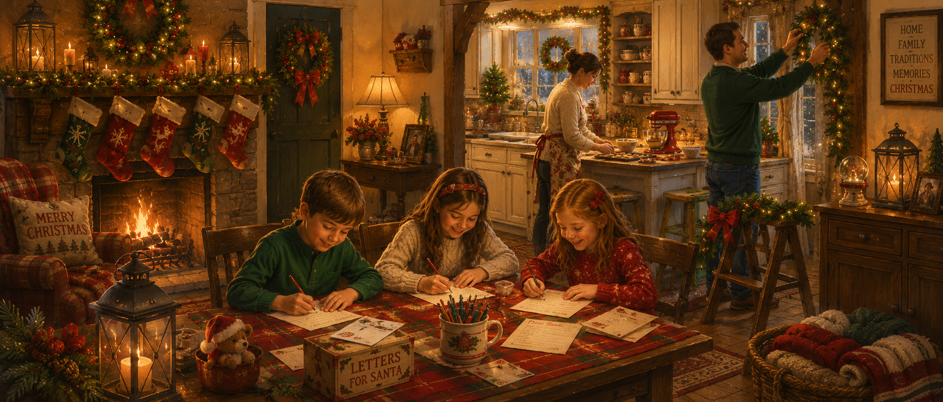 Getting ready for Santa's visit